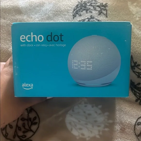 Echo Dot with Clock - Blue - Picture 1 of 4